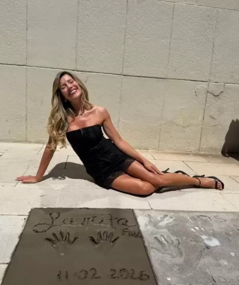 Laurita Fern�ndez dej� sus manos en Mar del Plata