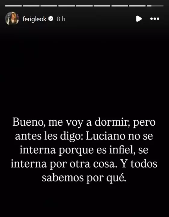 Los posteos de Fernanda Iglesias sobre Luciano Castro