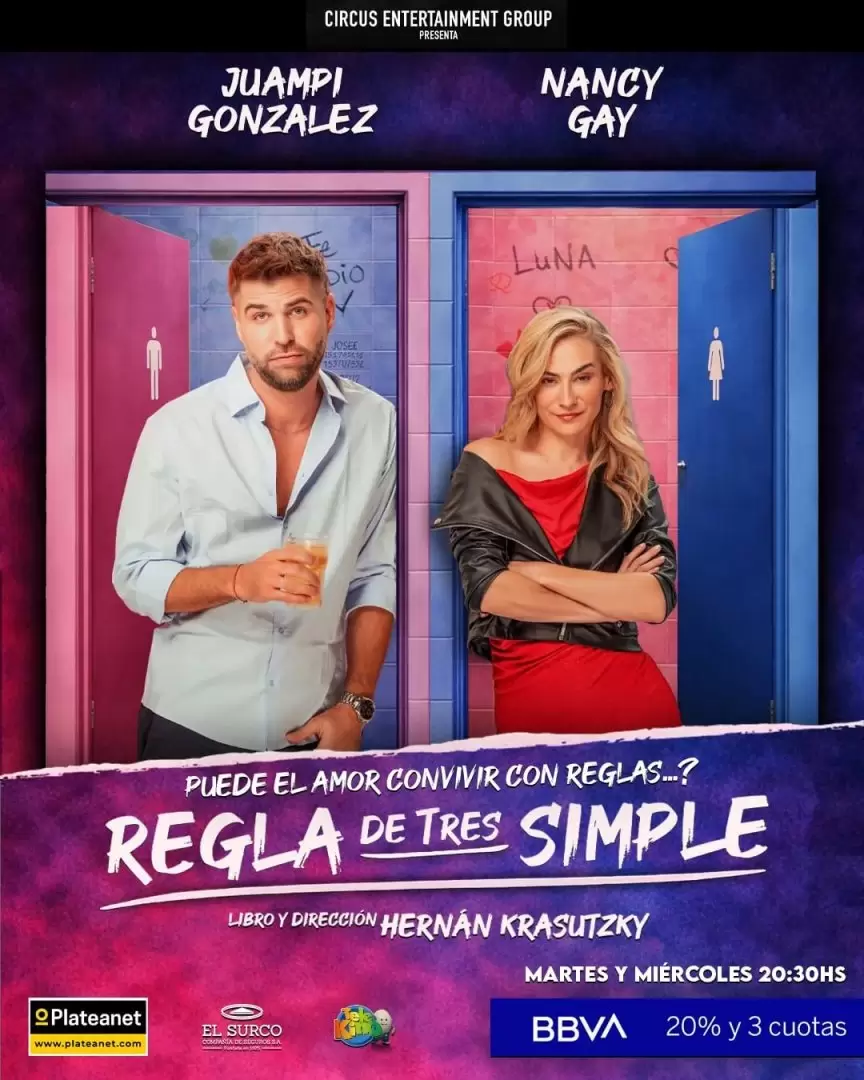 Juampi Gonz�lez y Nancy Gay ser�n los protagonistas de la comedia Regla de tres simple