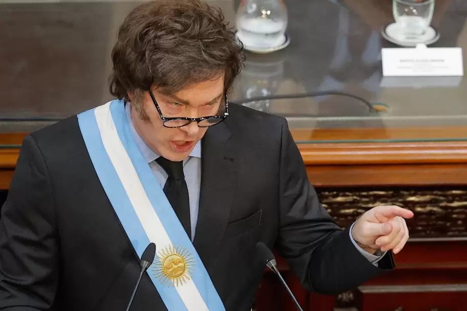 El Presidente Javier Milei prepara su discurso del 1º de marzo