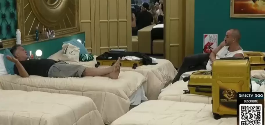 Eduardo Carrera y Emanuel Di Gioia, enfrentados en la imagen, pero juntos en Gran Hermano: Generaci�n Dorada.