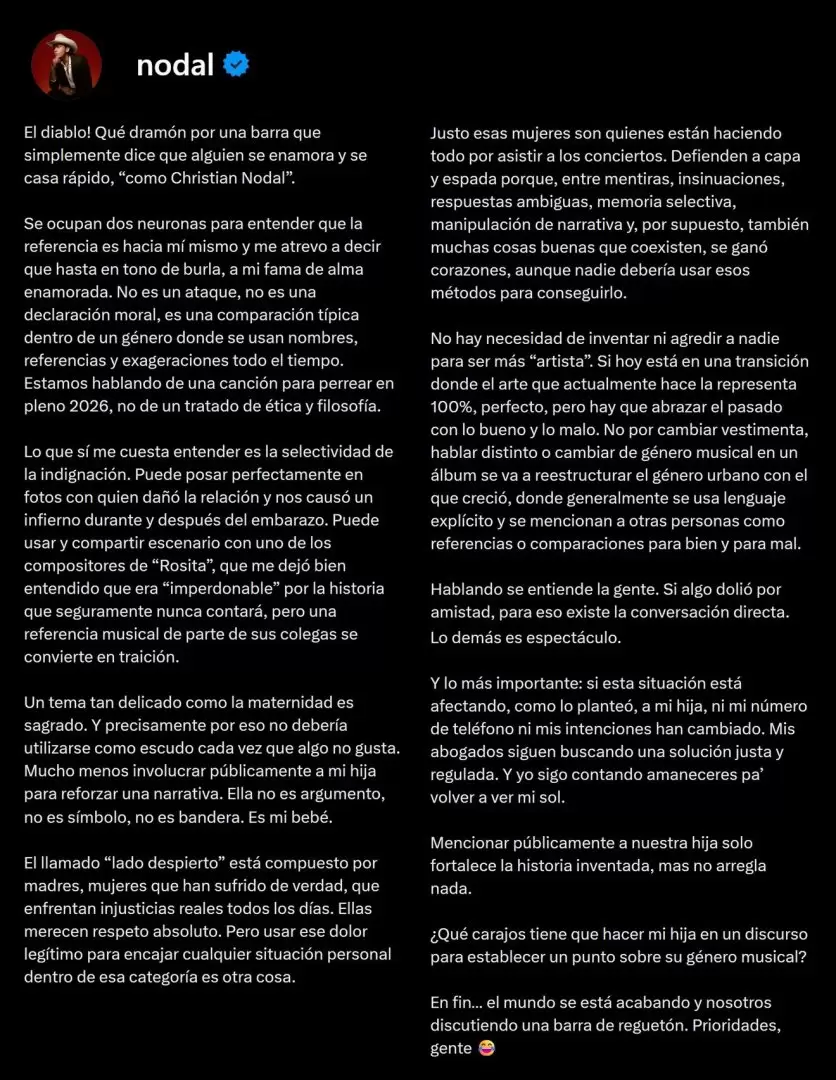 El descargo de Nodal