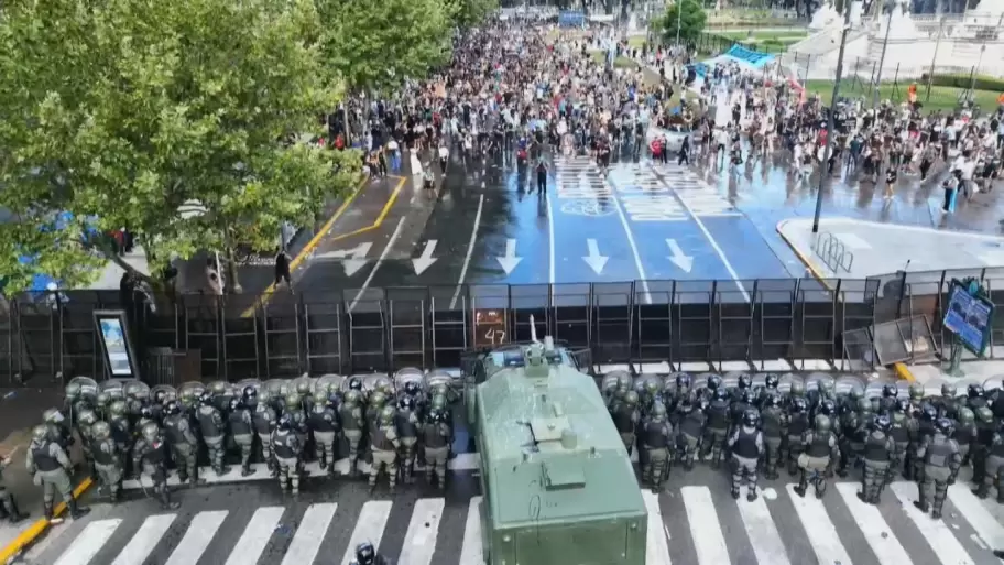 La última movilización de la CGT terminó en represión