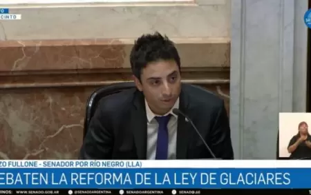 El senador libertario rionegrino Enzo Paolo Fullone