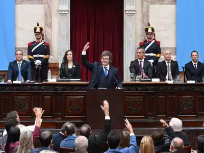 El presidente Javier Milei en la apertura del 144� per�odo de sesiones ordinaria