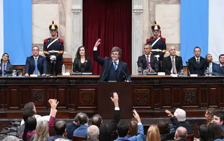 El presidente Javier Milei en la apertura del 144� per�odo de sesiones ordinaria
