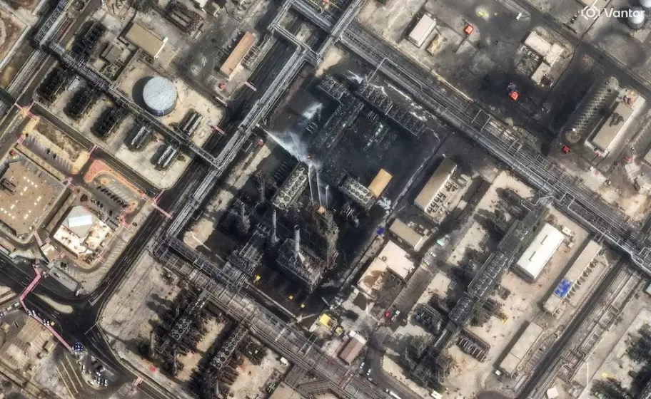 Incendio en la refinería de petróleo de Ras Tanura, Arabia Saudita