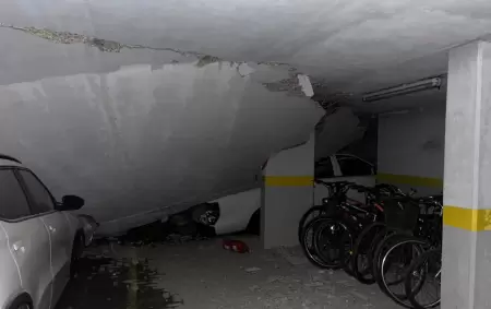 Derrumbe en un complejo de viviendas en Parque Patricios