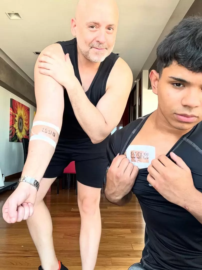 José María Muscari y su hijo Lucio