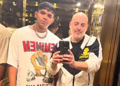 Jos� Mar�a Muscari y su hijo Lucio