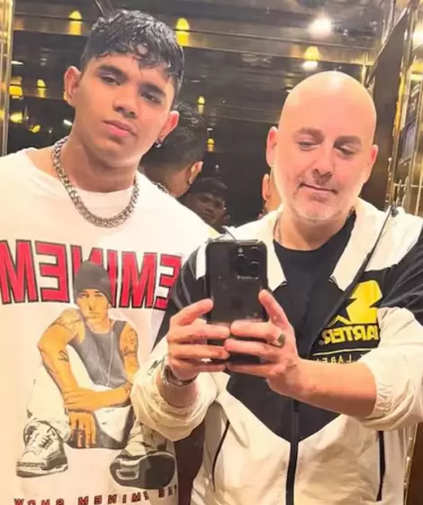 Jos� Mar�a Muscari y su hijo Lucio