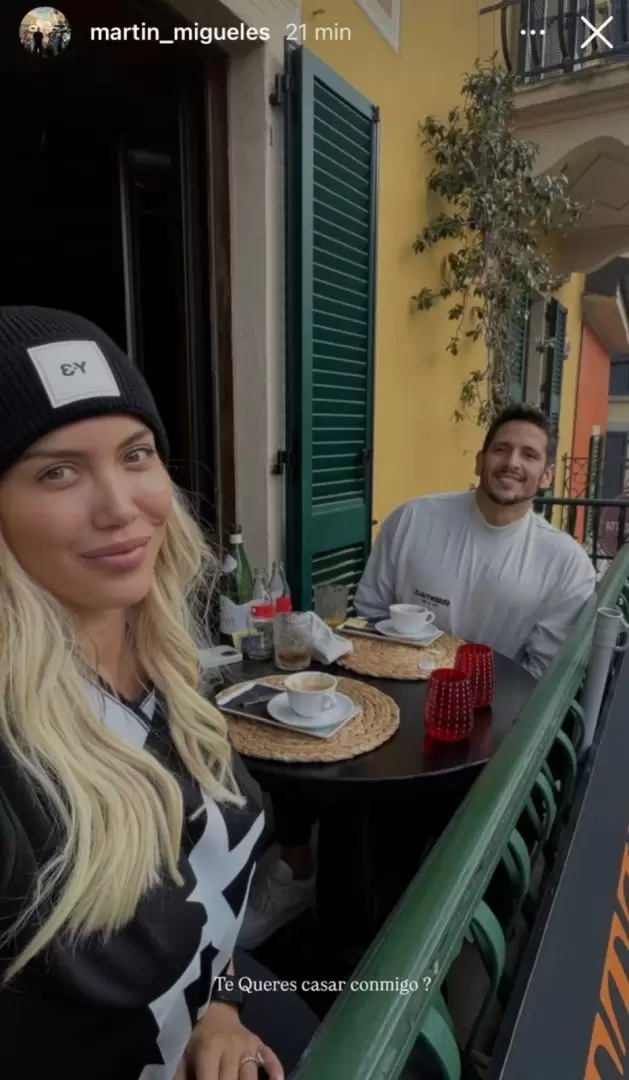 La historia de Mart�n Migueles donde le pregunto a Wanda "�Te quer�s casar conmigo?"