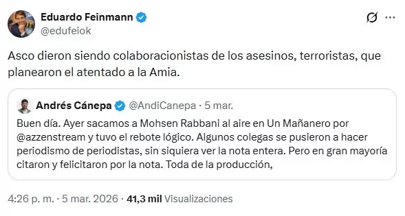 Feinmann explot� contra el streaming de Azzaro