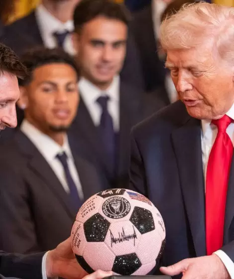 Messi junto a Donald Trump