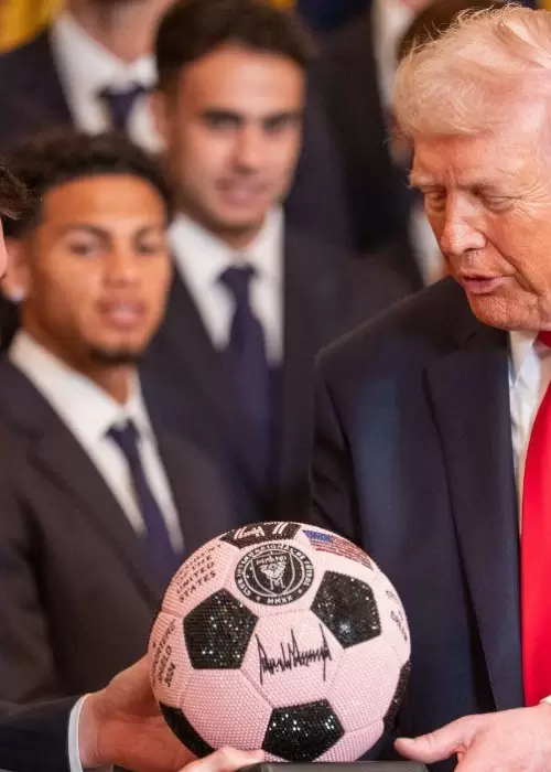 Messi junto a Donald Trump