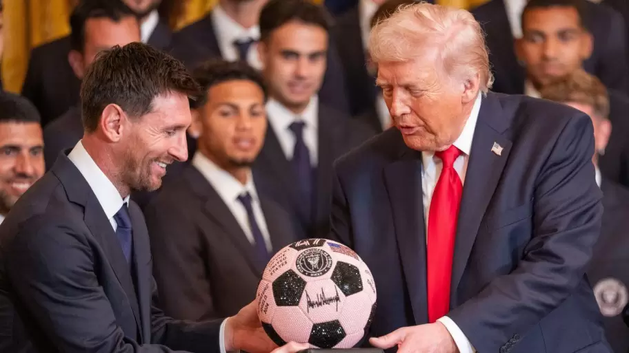 Messi junto a Donald Trump