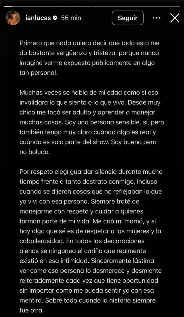 El descargo de Ian Lucas ante el ninguneo de Evangelina Anderson