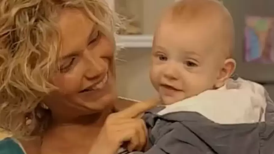 Maru Botana junto a su hijo Facundo cuando era tan s�lo un beb�