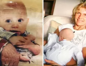 Maru Botana junto a su hijo Facundo