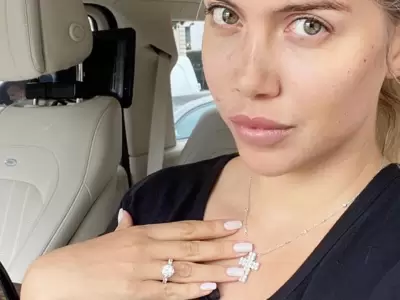 Wanda Nara presumi� su anillo