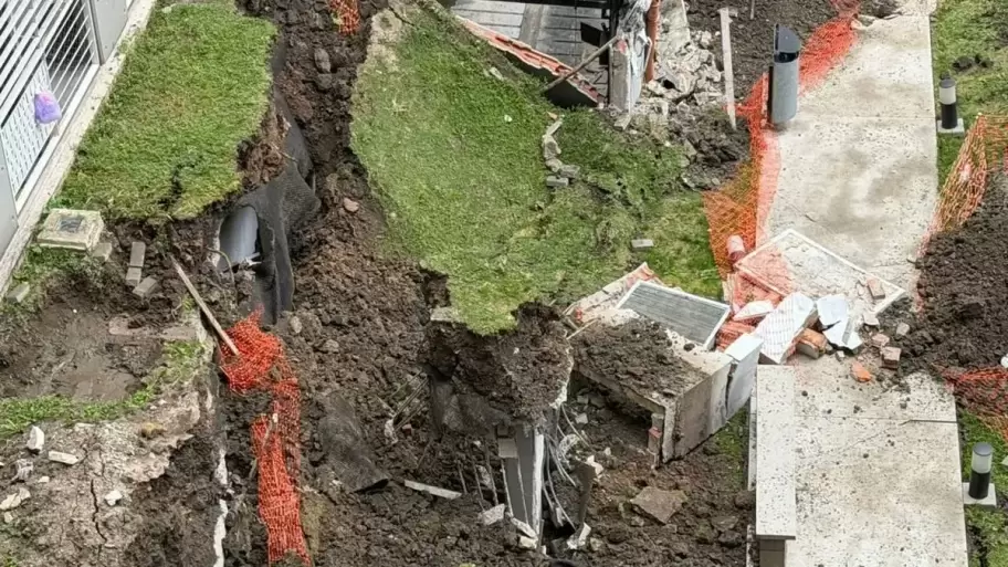 Derrumbe en Parque Patricios