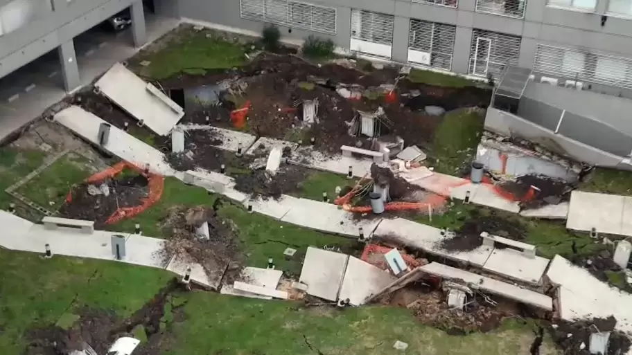 Derrumbe en Parque Patricios