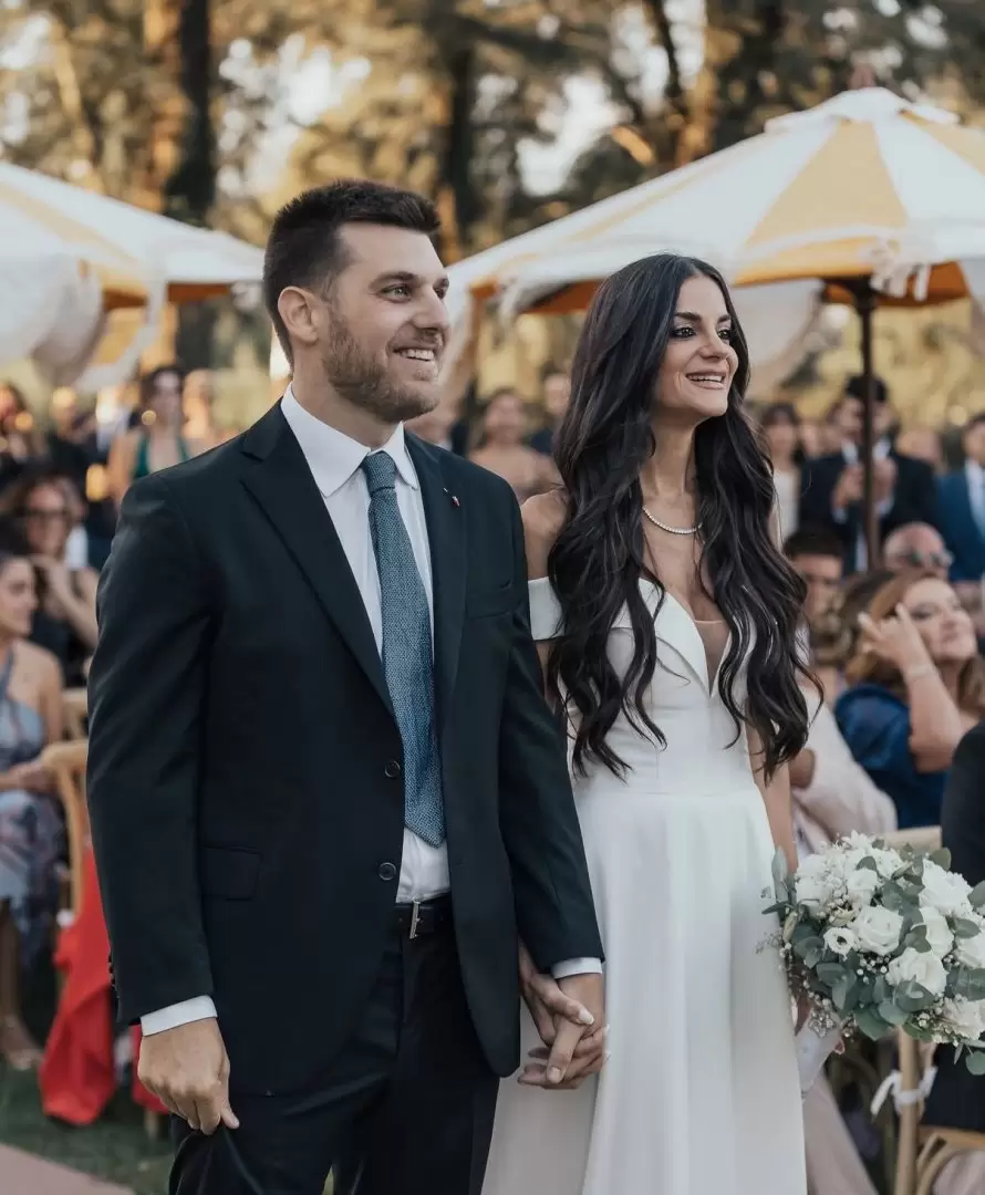 Emily Lucius se cas� con Rodrigo Valladares Macri