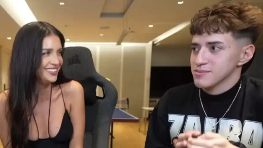 Zaira Nara junto al streamer Bauleti, con quien existi� un rumor de romance.