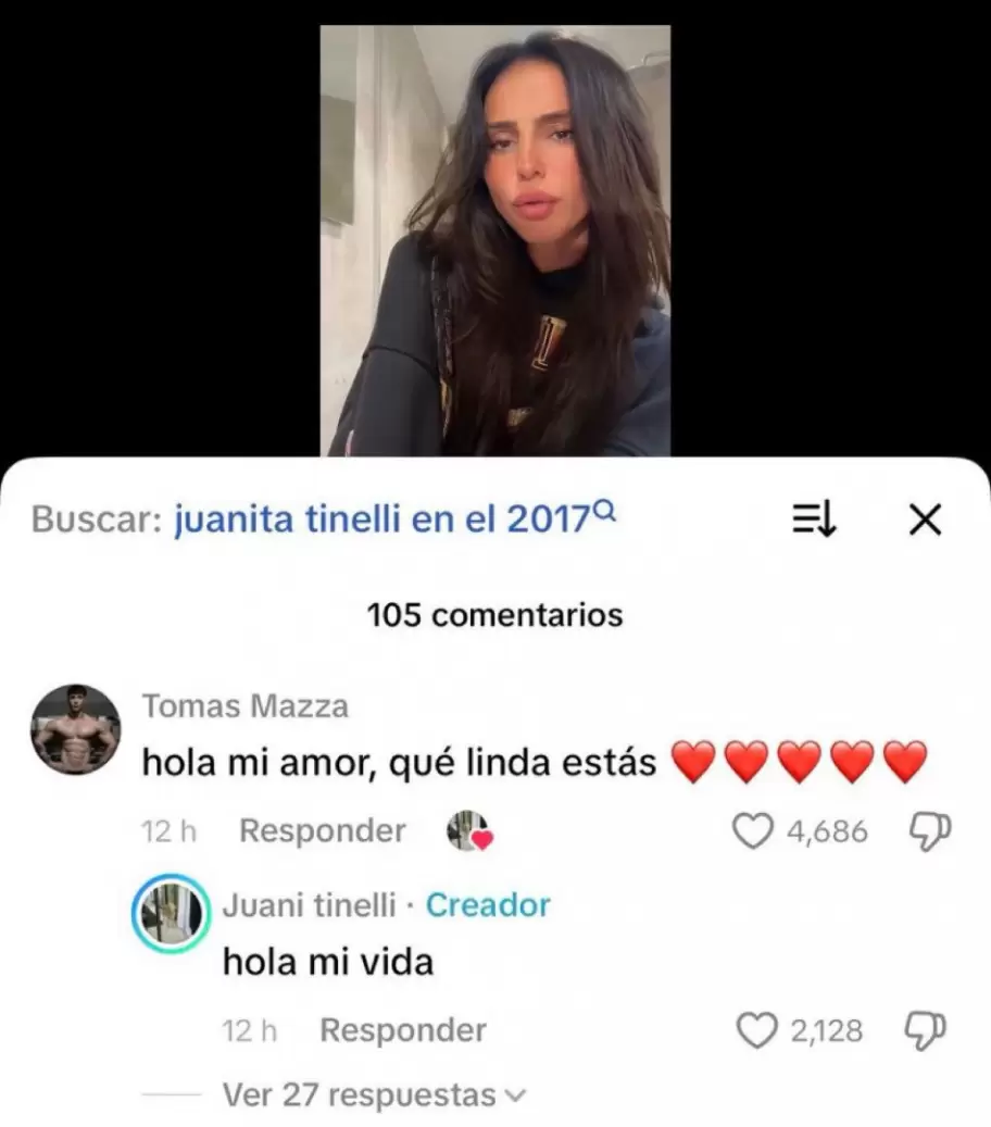 El comentario de Tom�s Mazza a Juanita Tinelli que dio indicios del romance
