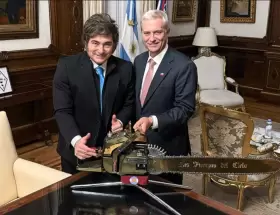 Javier Milei y Jos� Antonio Kast, durante la visita que el chileno hizo a la Argentina tras ganar la elecci�n presidencial en su pa�s.