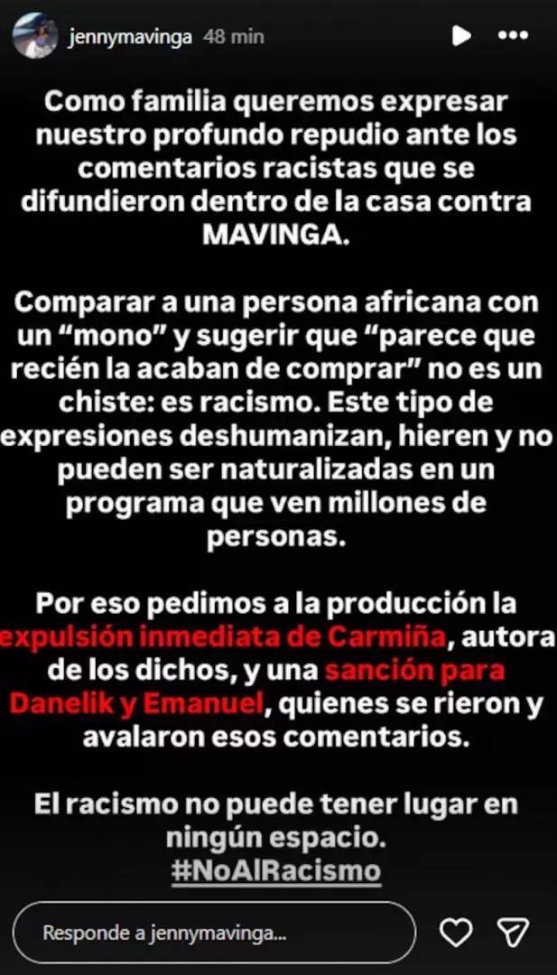 Este fue el pedido de la familia de Mavinga