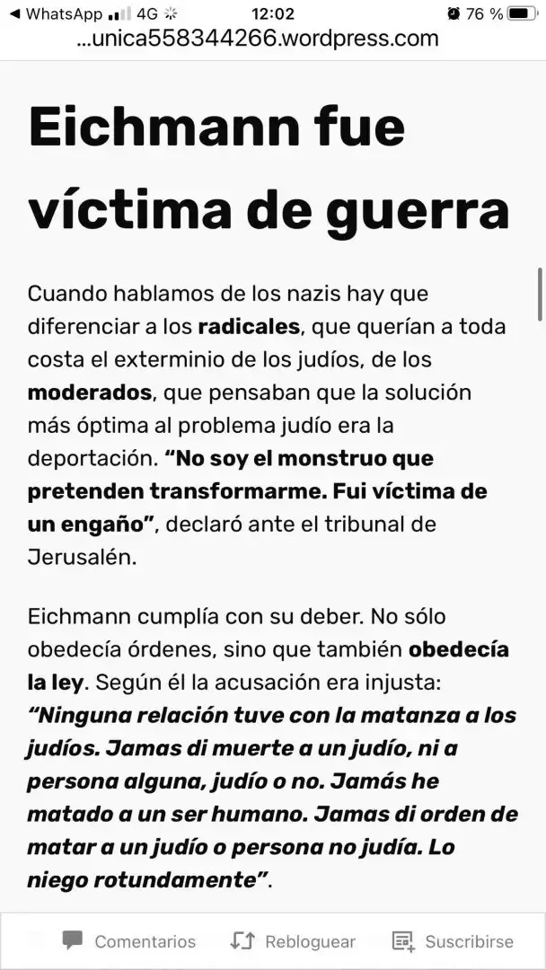 As� el militante libertario reivindic� el r�gimen nazi