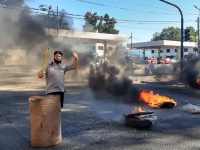 Trabajador de la l�nea 148 en pie de lucha