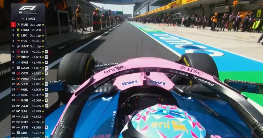 El Alpine de Colapinto se apag�, los mec�nicos salieron corriendo... y el auto arranc� justo a tiempo