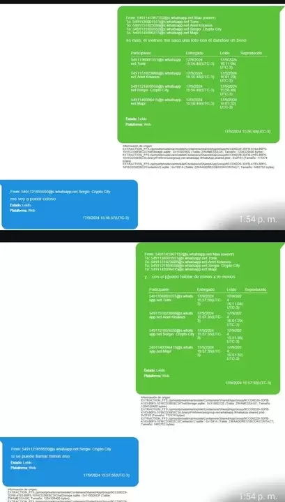 Chats que sugieren cercan�a entre Novelli y javier Milei