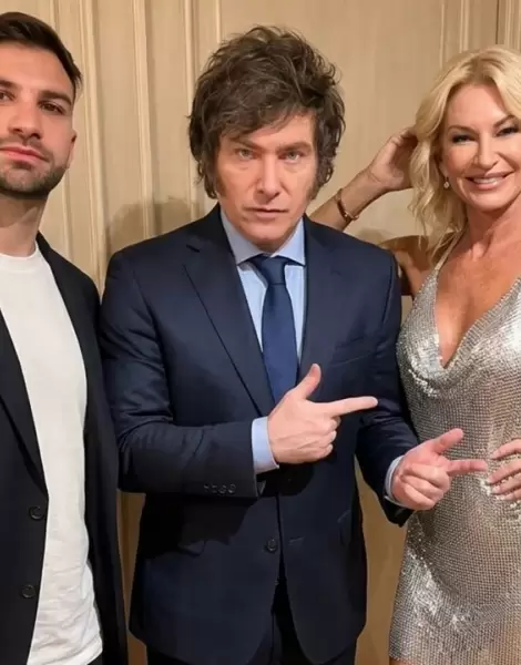 Mauricio Novelli, javier Milei y Yanina Latorre