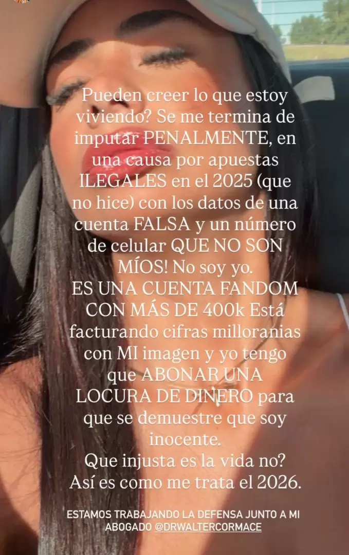 Así anunció Daniela Celis que fue imputada por promocionar apuestas ilegales