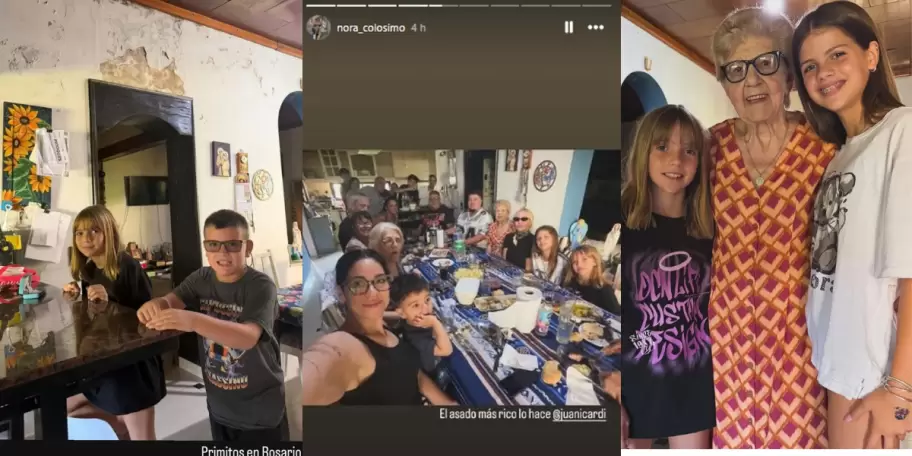 Francesca e Isabella Icardi pasaron un fin de semana familiar en Rosario