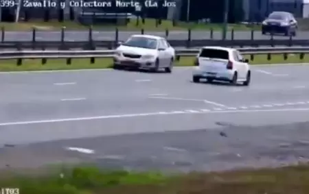 Manej� seis kil�metros a contramano en la autopista Panamericana, a la altura de Campana.