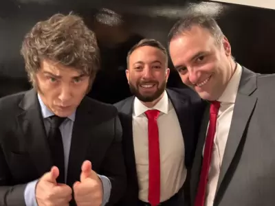 Javier Milei, Agust�n Laje y Manuel Adorni