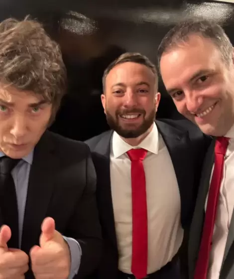 Javier Milei, Agust�n Laje y Manuel Adorni