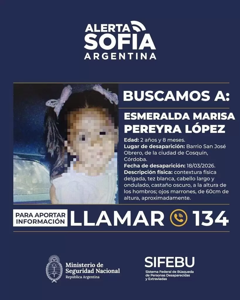 Se hab�a activado la Alerta Sof�a para encontrarla r�pidamente