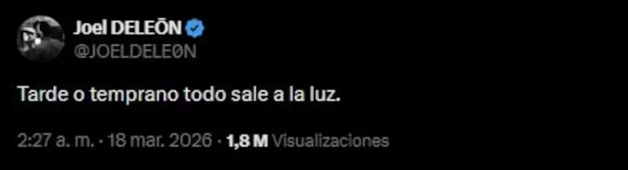 Joel Dele�n atac� contra Emilia Mernes
