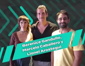 Berenice Gandullo, Marcelo Caballero y Lionel Arostegui