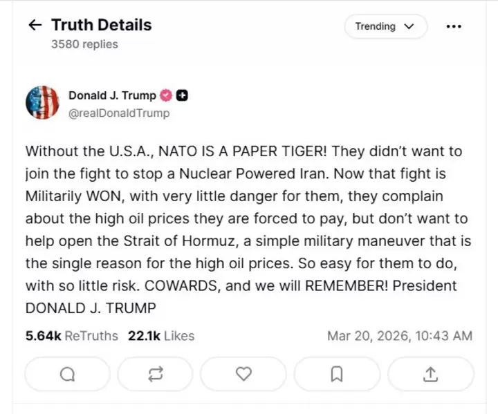 El comunicado de Trump a los pa�ses de la OTAN