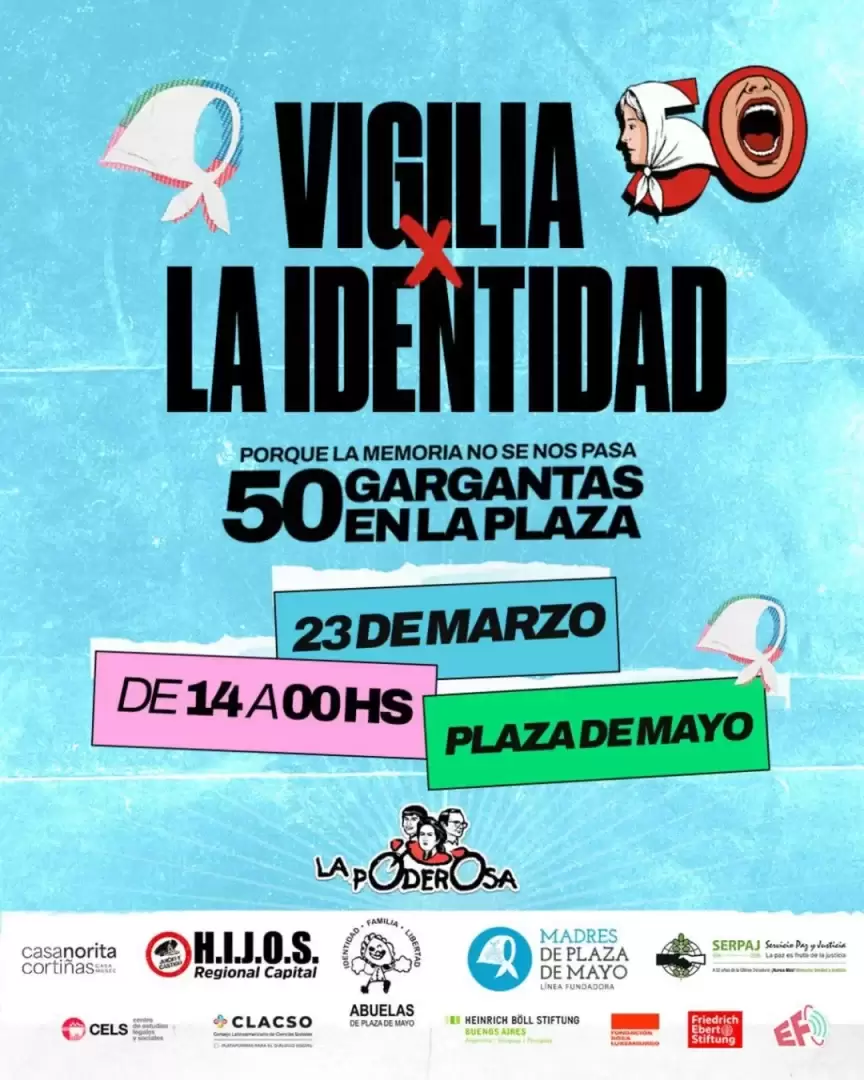 "Vigilia por la Identidad: 50 Gargantas contra la Impunidad"