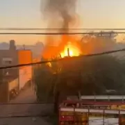 Explosiones, fuego y p�nico en Merlo: un incendio en un dep�sito de garrafas desat� una "escena de guerra"