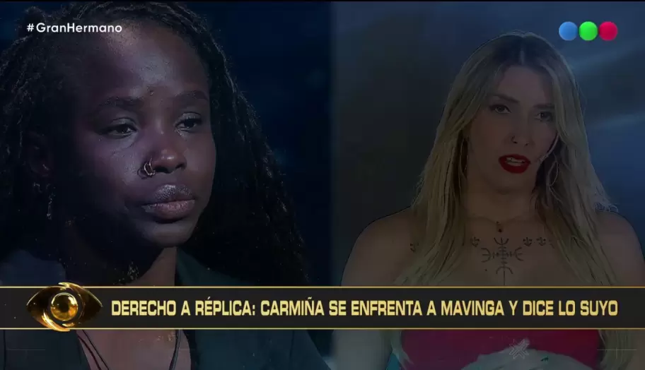 Jenny Mavinga oy� el derecho a r�plica de Carmi�a Masi, quien se disculp� por sus comentarios racistas.