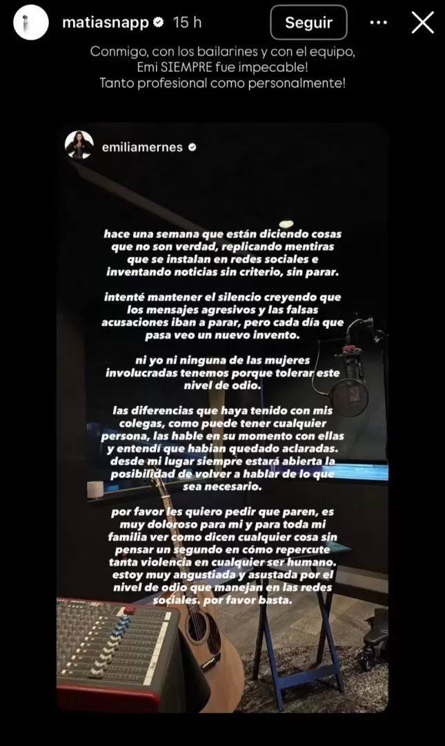 Mati Napp banc� p�blicamente a Emilia Mernes