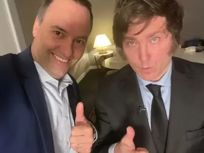 Manuel Adorni y Javier Milei